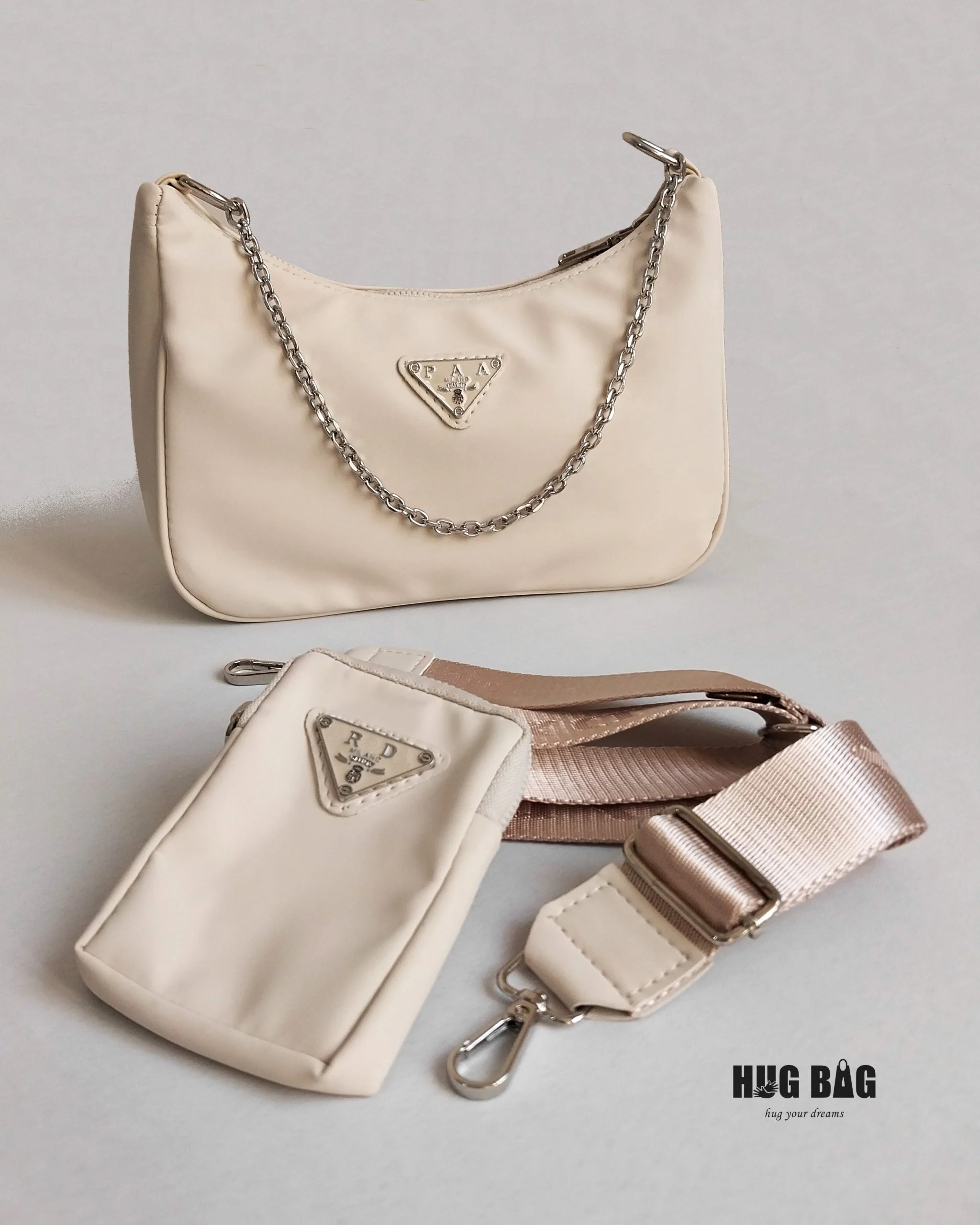 کیف پارما؛ کیف زنانه ساتن طرح پرادا [کد 103]